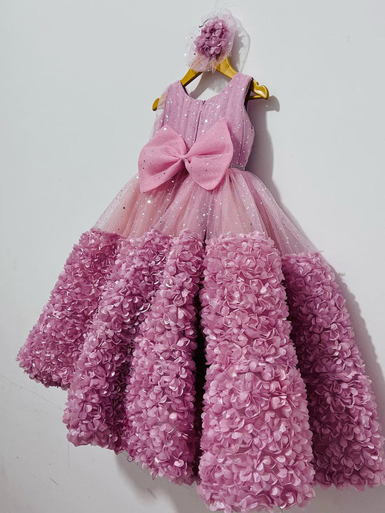 AAAA Sparkling Princess Dress for Girls Rose Fairy Dress New Style Fashionable