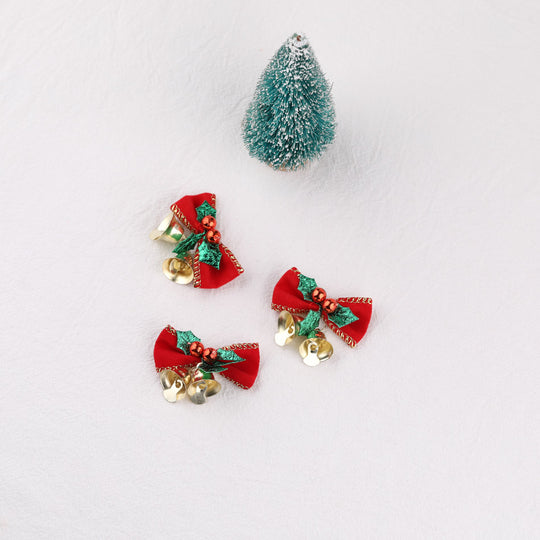 Mini Bell Bow Christmas Tree Decoration DIY Room Hanging Garland Ornament